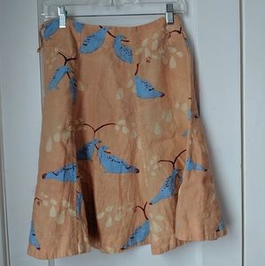 Anthropologie Meadow Rue linen skirt
